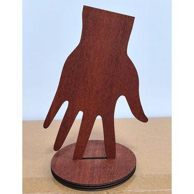 Houten handwerk ornamenten ring display stand De perfecte manier om uw ringen te tonen