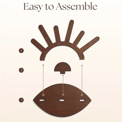 Houten ringhouder stand creatieve sieraden display voor sieraden cadeaupakket inbegrepen