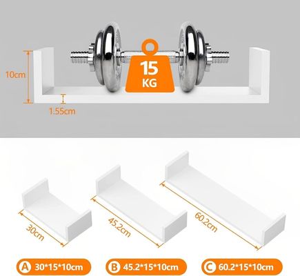 Geen opblaasbare U-vormige drijvende houten muurplank van 3 50 cm 35 cm 25 cm Keuken