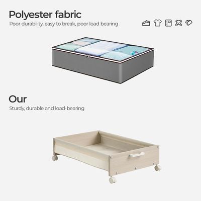 Slaapplaten onder bed opbergen Schutterijen met zware houten containers en logo aanvaardbaar