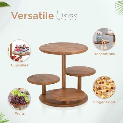 4 Tier Houten Cupcake Toren Stand houdt 50 Cupcakes voor feest bruiloft verjaardag dessert