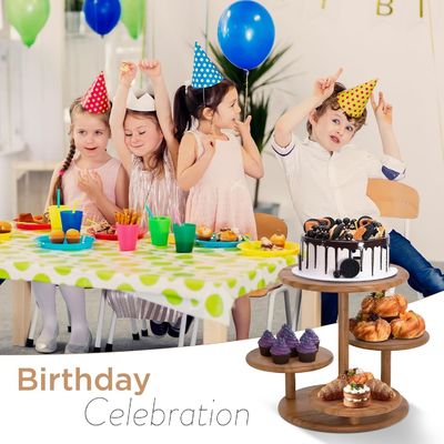 4 Tier Houten Cupcake Toren Stand houdt 50 Cupcakes voor feest bruiloft verjaardag dessert