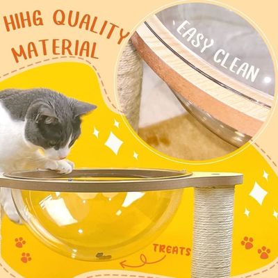 Moderne kattenboom met hangmat Natuurlijke Sisal touw voor binnenkatten en kittens Houten kattenmeubelen