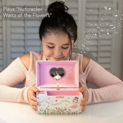 Muziekdoos Ballerina Houten Juwelen Doos Voor Kinderen En Jongens Gift Hand Cranked Toy Box