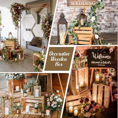 5 stuks decoratieve nesthouten kratten voor opslag en tentoonstelling