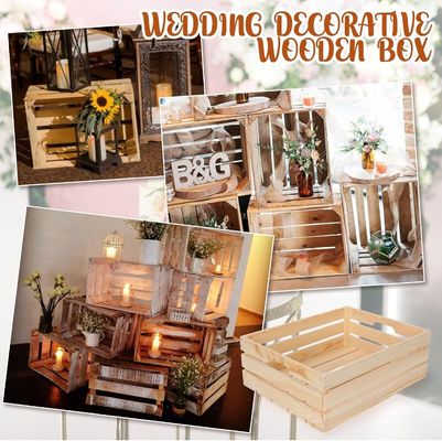 5 stuks decoratieve nesthouten kratten voor opslag en tentoonstelling