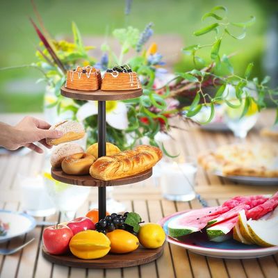 Houten cupcake stand bedienende dienblad voor boerderij bruiloft verjaardag theefeesten 202407