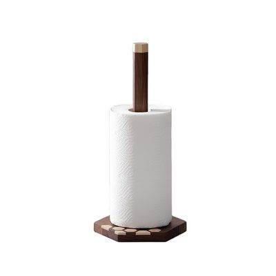 Gepersonaliseerd logo Acceptabel gelakt houten toiletpapier houder voor badkamer