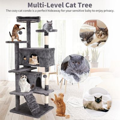 70&quot; Tall Cat Tower Climber Ladder Playhouse met houten materiaal en gepersonaliseerd logo