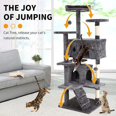 70&quot; Tall Cat Tower Climber Ladder Playhouse met houten materiaal en gepersonaliseerd logo