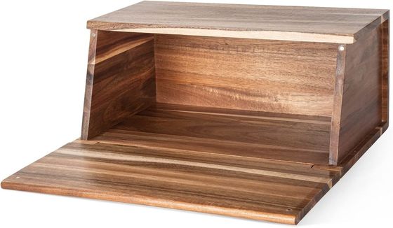 Houten brooddoos All-in-One-Piece Organisator Voor Keuken Assemblage Natuurlijke Vintage Brood Voedselopslag Bin Container