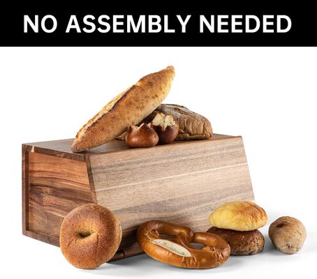 Houten brooddoos All-in-One-Piece Organisator Voor Keuken Assemblage Natuurlijke Vintage Brood Voedselopslag Bin Container