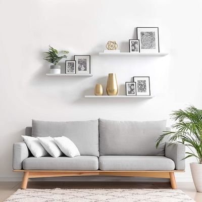 60X20 Witte houten wand decoratieve drijvende boekenplank voor huis decoratie badkamer functie