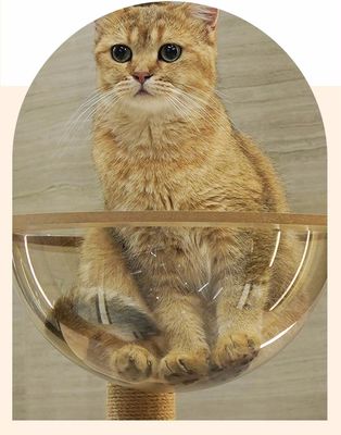 Op maat gemaakte grootte Hout Cat Tower met Multi-Level Climbing Frame Scratcher Components