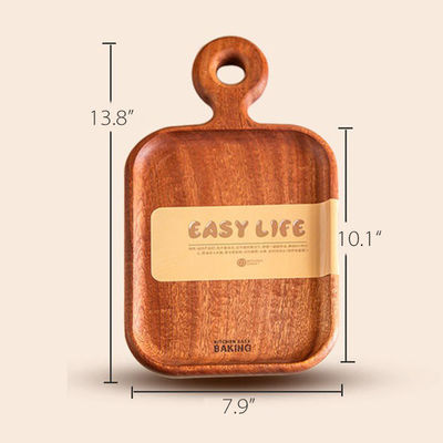 Houten brood pizza tray set van 2 maat en lasergrave druk voor de keuken