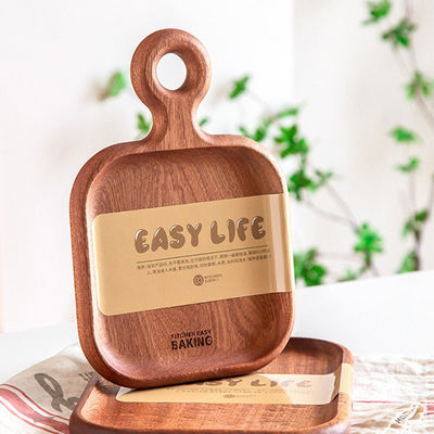 Houten brood pizza tray set van 2 maat en lasergrave druk voor de keuken
