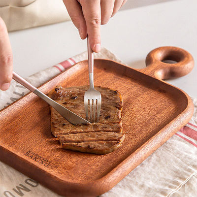 Houten brood pizza tray set van 2 maat en lasergrave druk voor de keuken