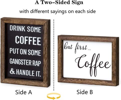 2 tier rustieke houten theezakken houder muur gemonteerde thee doos voor koffie condimenten display plank thee rek
