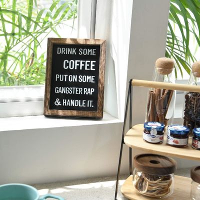 2 tier rustieke houten theezakken houder muur gemonteerde thee doos voor koffie condimenten display plank thee rek