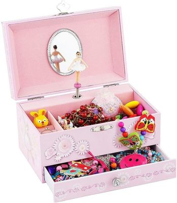 Geschenkpakket Op maat gemaakt Prinses MDF Roze Ballerina Thema Muziek Juwelen Doos voor Meisjes