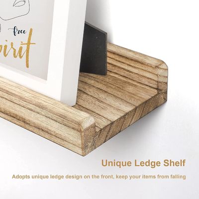 16.9 inch Set van 3 Bruine Houten Schappevenster Verstelbare Rustieke Wandplanken Voor kantoor