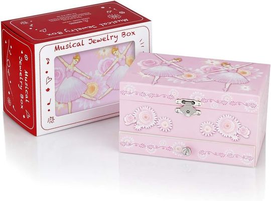 Geschenkpakket Op maat gemaakt Prinses MDF Roze Ballerina Thema Muziek Juwelen Doos voor Meisjes