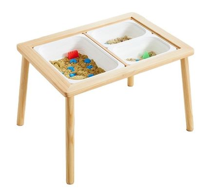 Houten sensorische tafel met 3 bakken voor peuters Stand Classificatie Niet-vouwbare rek