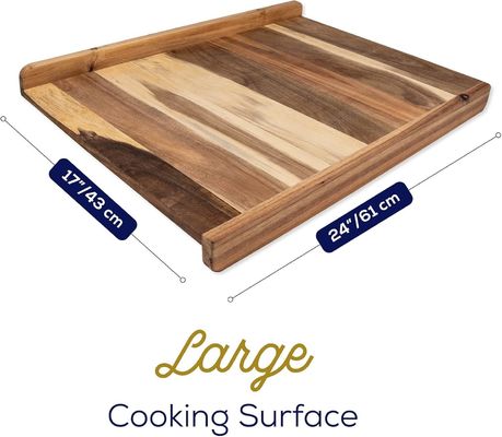 Multifunktioneel houten brood snijplank met lip- en lasergraafdruk