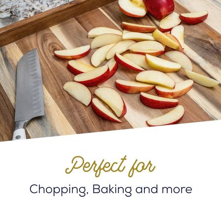 Multifunktioneel houten brood snijplank met lip- en lasergraafdruk