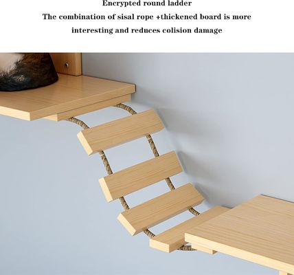 Persoonlijke grootte Wand gemonteerd kattenbed Houten katten plank plank voor klimmen in woonkamer