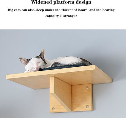 Persoonlijke grootte Wand gemonteerd kattenbed Houten katten plank plank voor klimmen in woonkamer