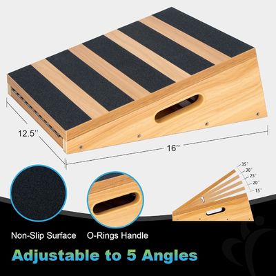 Professionele houten Slant Board Incline Calf Stretch Board voor kunstrehabilitatie