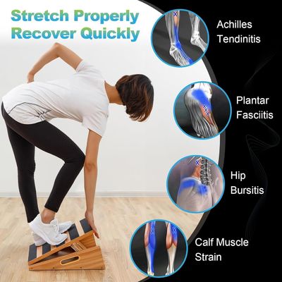 Professionele houten Slant Board Incline Calf Stretch Board voor kunstrehabilitatie
