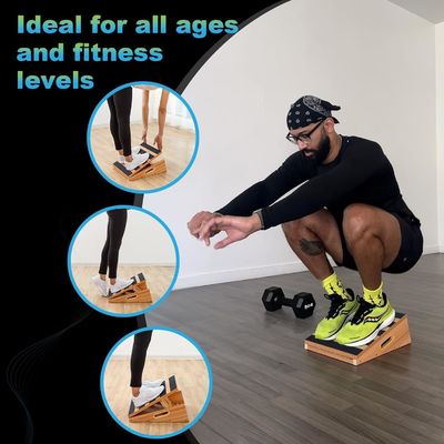 Professionele houten Slant Board Incline Calf Stretch Board voor kunstrehabilitatie