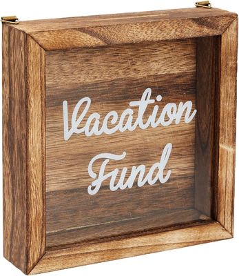 Concurrentieel Brandstijl Houten Vakantiefonds Doos voor milieubesparing Piggy Bank