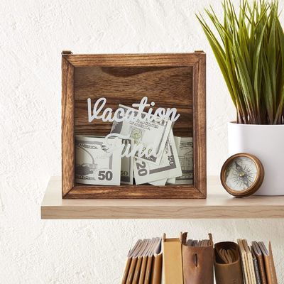 Concurrentieel Brandstijl Houten Vakantiefonds Doos voor milieubesparing Piggy Bank