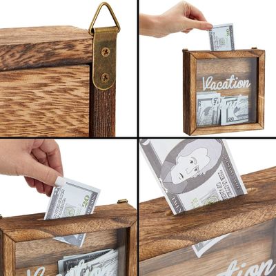 Concurrentieel Brandstijl Houten Vakantiefonds Doos voor milieubesparing Piggy Bank