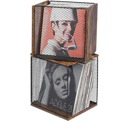 Industriële platenhouder plank Vinyl platenopslag meubilair met moderne ontwerp stijl