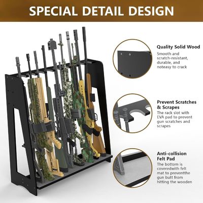 Bergingshalders Racks Badkamer Verticale Shotgun Display Stand voor thuis of garage kluis