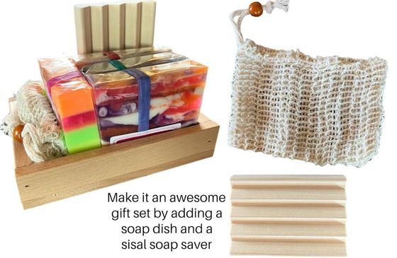 Alle seizoenen 14 stuk handgemaakte houten zeep cadeau sets gratis monster morgen geleverd