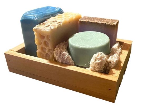 Alle seizoenen 14 stuk handgemaakte houten zeep cadeau sets gratis monster morgen geleverd