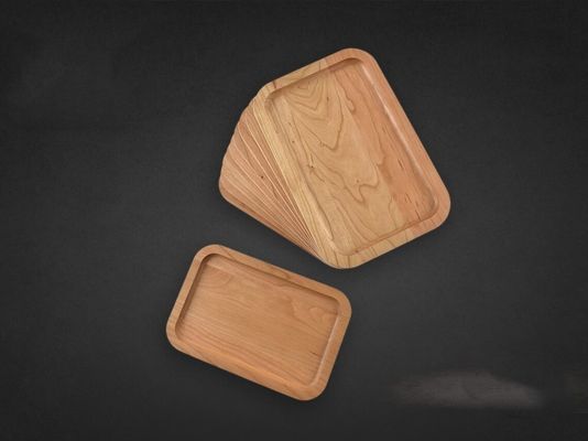 Houten plain kleur op maat bedienende dienblad Laser blanks 6X9X0.75 voor huisversiering