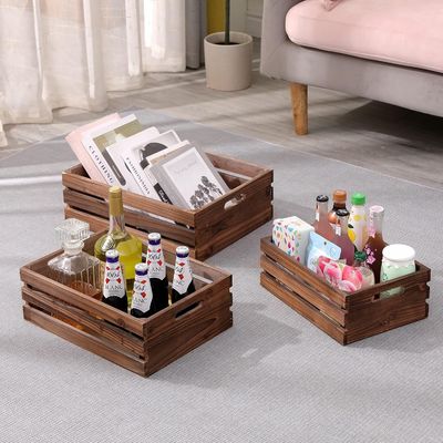 Home Decoratie Custom Set van 3 houten kratten pallets met geschilderde techniek