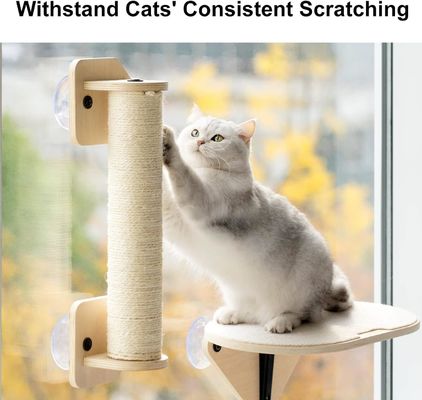 Huismeubelen Kat Klimmer Set Houten Venster Perch Klimtrappen en Schraappost