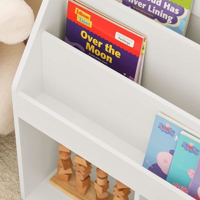Gesneden houten boekenkast Boekenplank Bewaarplaats Display Rack Organisator voor kinderen Kinderen