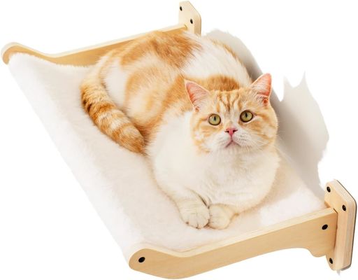 Houten kattenwandmeubilair Planken met afneembare zachte bedden woonkamermeubilair