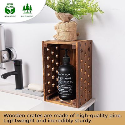 Houten kratten voor boekopslag aangepast logo Acceptabel decoratief nesten Houten kratten