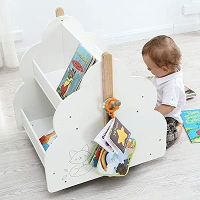 Functioneel ontwerp Multifunctionele houten boekenrek voor kinderboeken