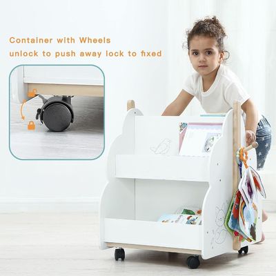 Functioneel ontwerp Multifunctionele houten boekenrek voor kinderboeken