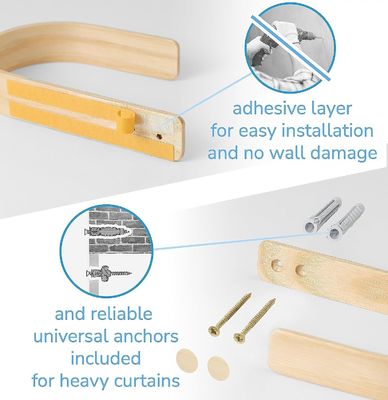 Houten gordijnen Set van 2 moderne boerderij ontwerp voor de verjaardag gelegenheid